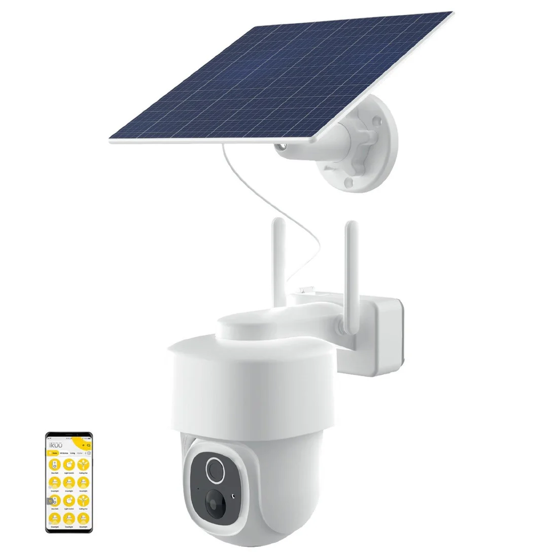Solar Smart Security Camera White